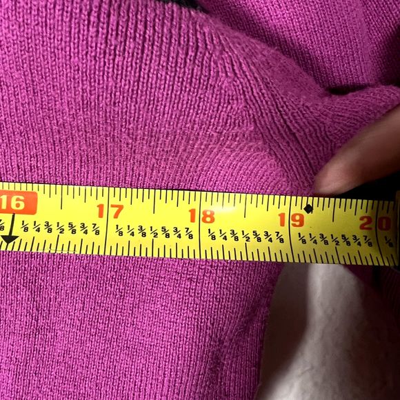 Harold's Sz L Hand-Framed Color Block Sweater 100% Cotton Knit 3/4 Sleeves Pink - Picture 9 of 9